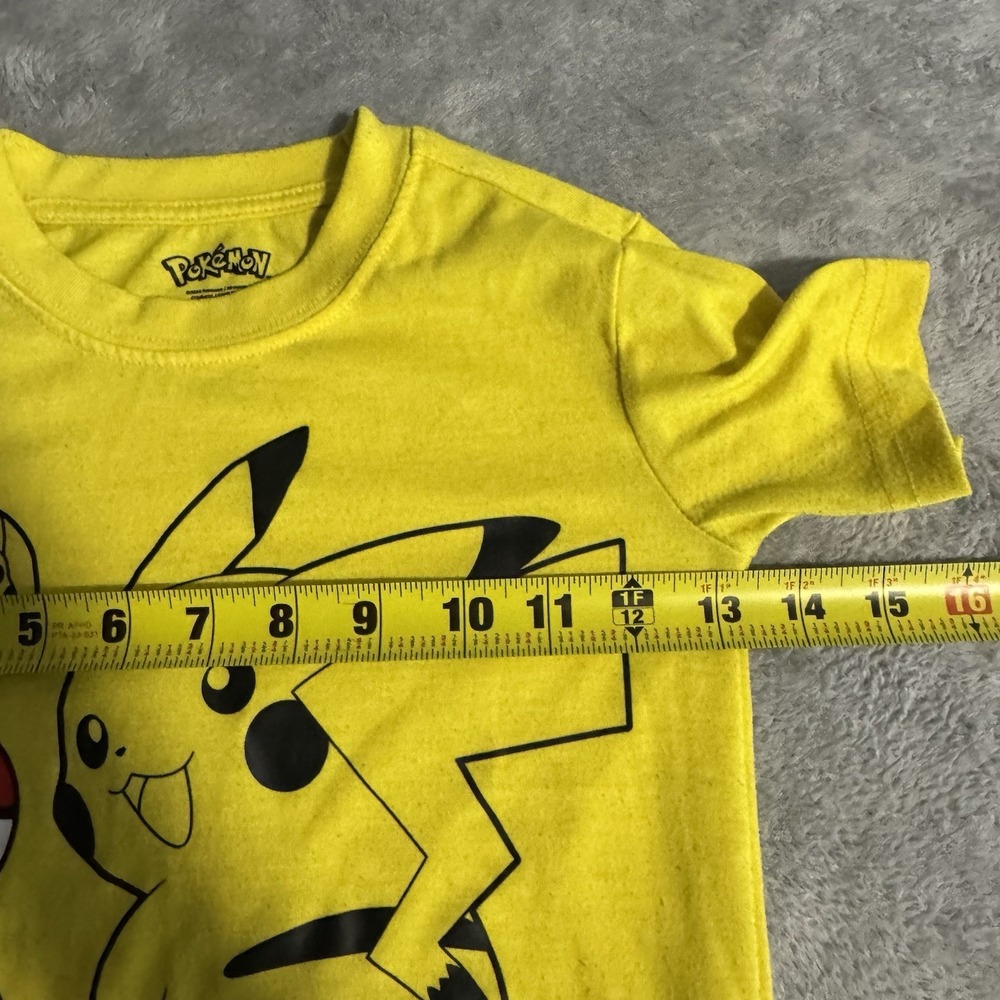 Pokemon Pajamas Set Pikachu Pants T Shirt Shorts Boy Girl 4/5 Black Yellow - Picture 12 of 15